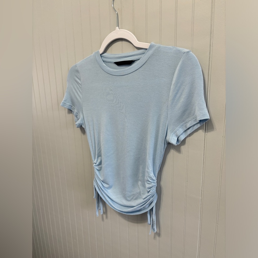 Shein Ruched Drawstring Tee Size S - Picture 2 of 6